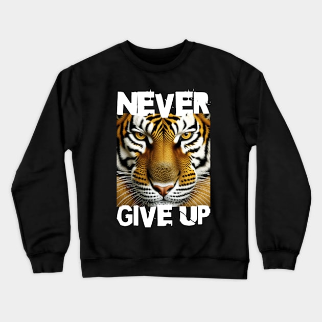 "Never Give Up" Crewneck Sweatshirt by la chataigne qui vole ⭐⭐⭐⭐⭐